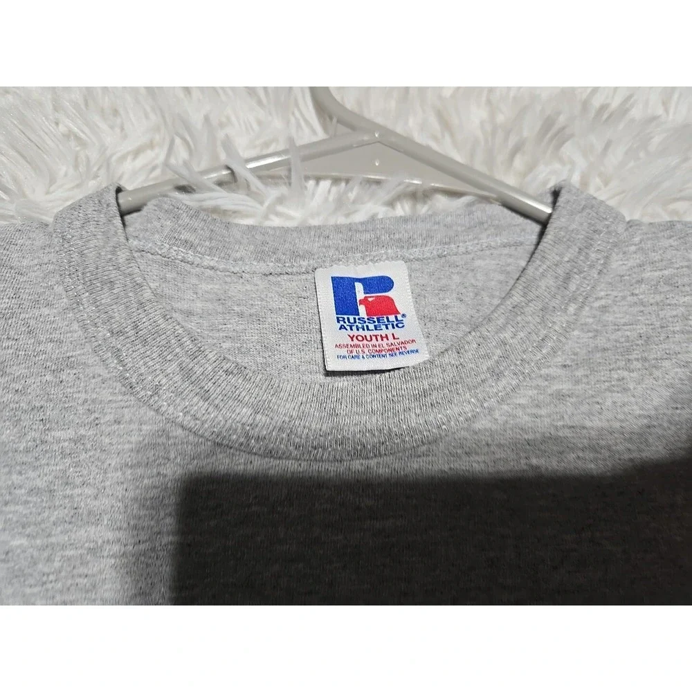 Vintage‎ Michigan State Russell Athletic YOUTH L T-Shirt Thrashed Spartans MSU